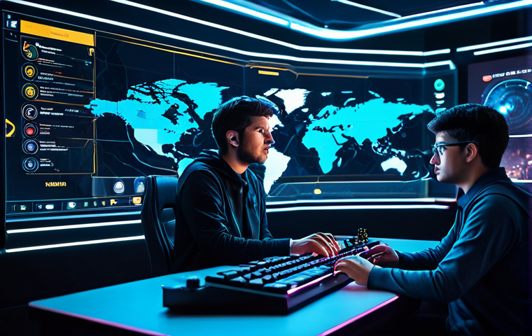 A group of professional e-sports players, fully clothed in modern, modest gaming attire, intensely focused on a large, illuminated holographic map. The map displays abstract strategic indicators, unit movements, and resource nodes, reflecting complex real-time strategy gameplay. The setting is a clean, futuristic gaming arena with soft, ambient lighting. Professional photography, high detail, sharp focus, vibrant colors, cinematic composition, safe for work, appropriate content, fully clothed, professional dress, perfect anatomy, correct proportions, natural pose, well-formed hands, proper finger count, natural body proportions, modest clothing, family-friendly.