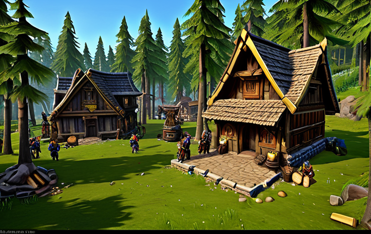 워크래프트3 자주 쓰이는 전략 카드 - Early Expansion**

"A bustling Warcraft 3 base at dawn, workers (peons/peasants/acolytes) actively m...