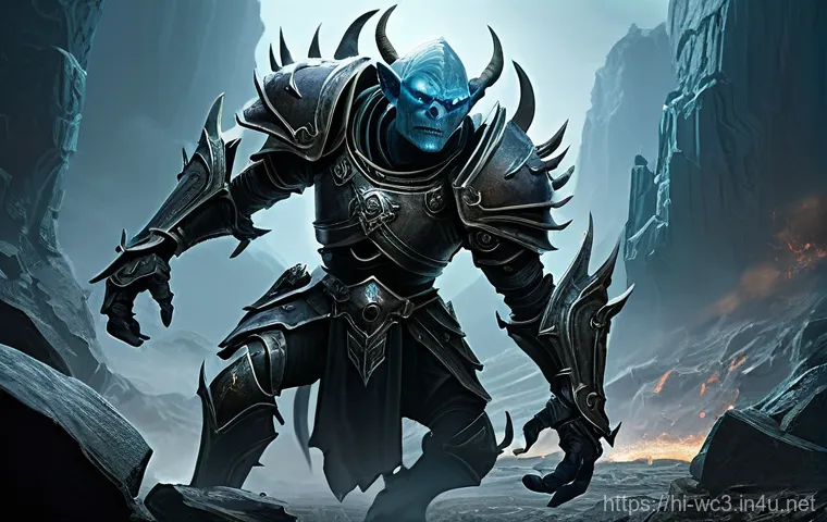 워크래프트3 골렘 사냥 루트 - **Prompt:** A wise Human Archmage, robed in deep blue and gold with a glowing staff, stands atop a r...