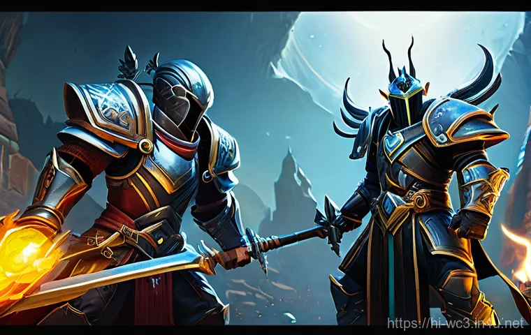 워크래프트3 커스텀 게임 추천 - **Prompt 2: Forest of Ancient Quests**
    "A lone, heroic fantasy adventurer, appearing to be in th...