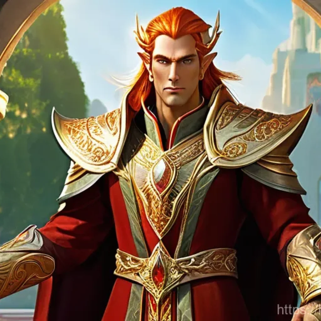 워크래프트3 최고 인기 스킨 투표 - **Blood Elf Kael'thas Sunstrider:** A majestic and regal Blood Elf mage, depicted in a full, intrica...
