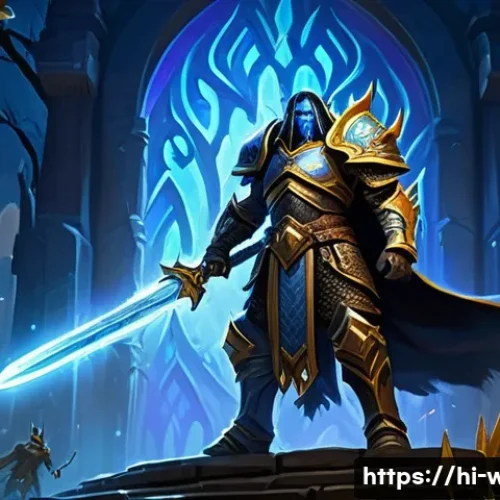 워크래프트3 블리자드 히스토리 - **A majestic digital painting showcasing the iconic heroes of Warcraft III gathered at the gates of ...